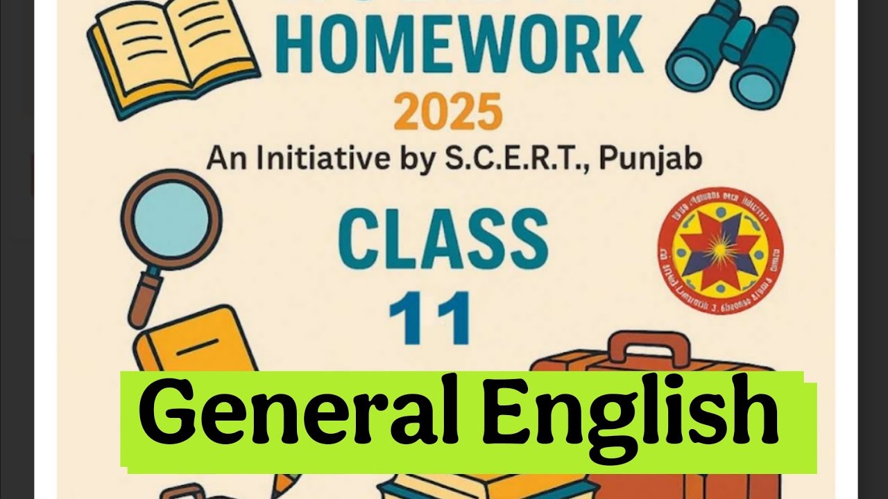 Pseb class 11 English holiday homework 2025 Full solved