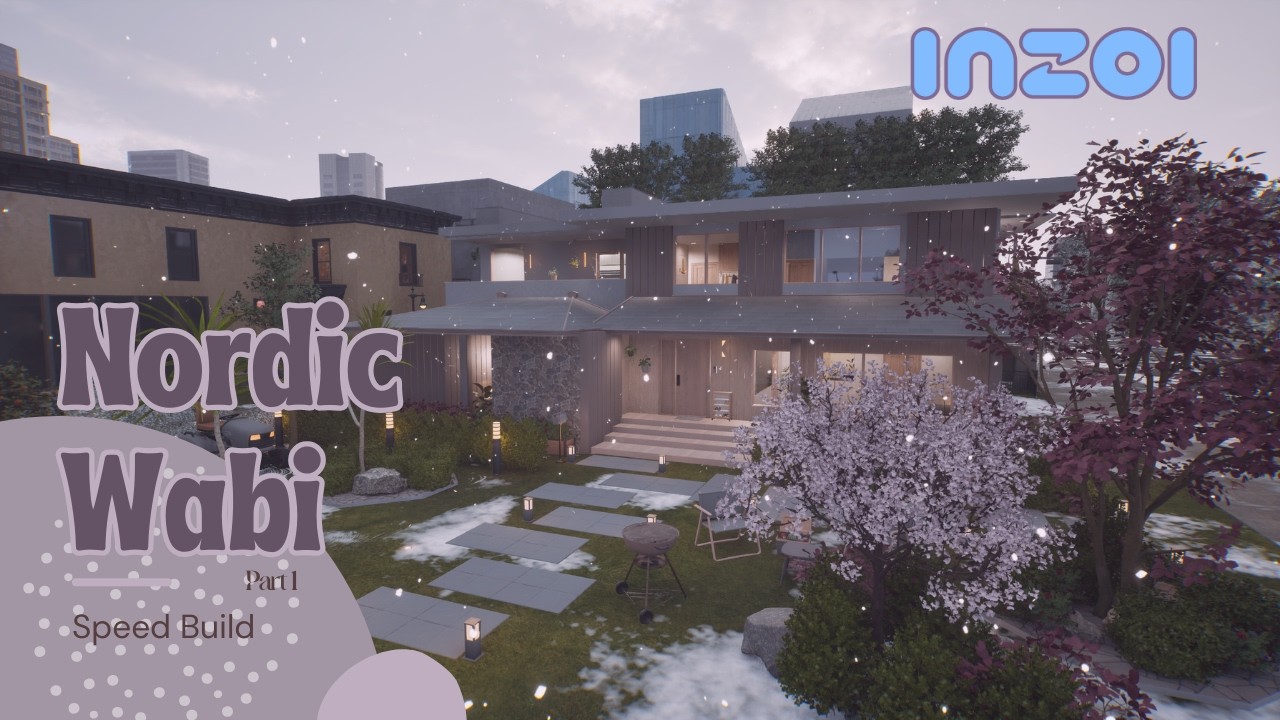 InZOI House Build | Nordic Wabi | Part One| Speed Build |