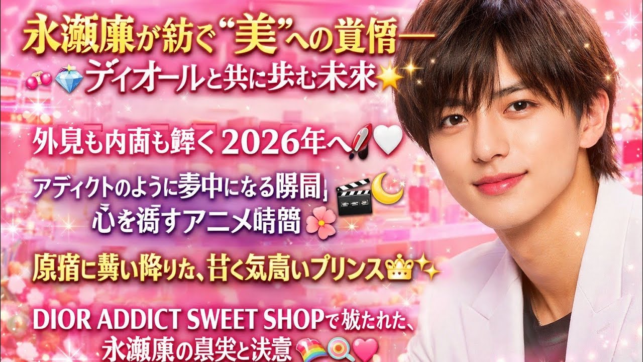 ✨🍬💎🌸永瀬廉が紡ぐ“美”への覚悟――ディオールと共に歩む未来✨