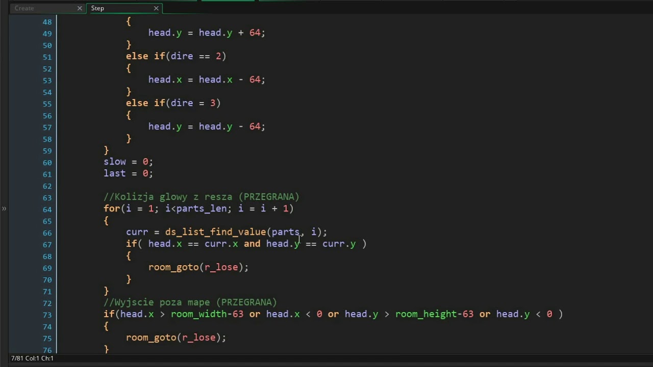 Zrobiłem SNAKE w GameMaker Studio i fajnie