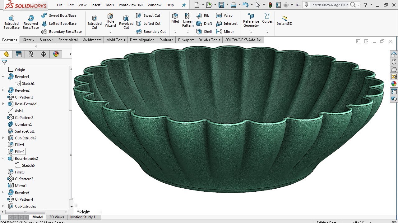 Cup - SolidWorks Tutorial