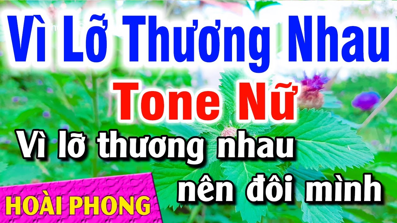 Karaoke Vì Lỡ Thương Nhau Tone Nữ Nhạc Sống Phối Mới | Hoài Phong Organ
