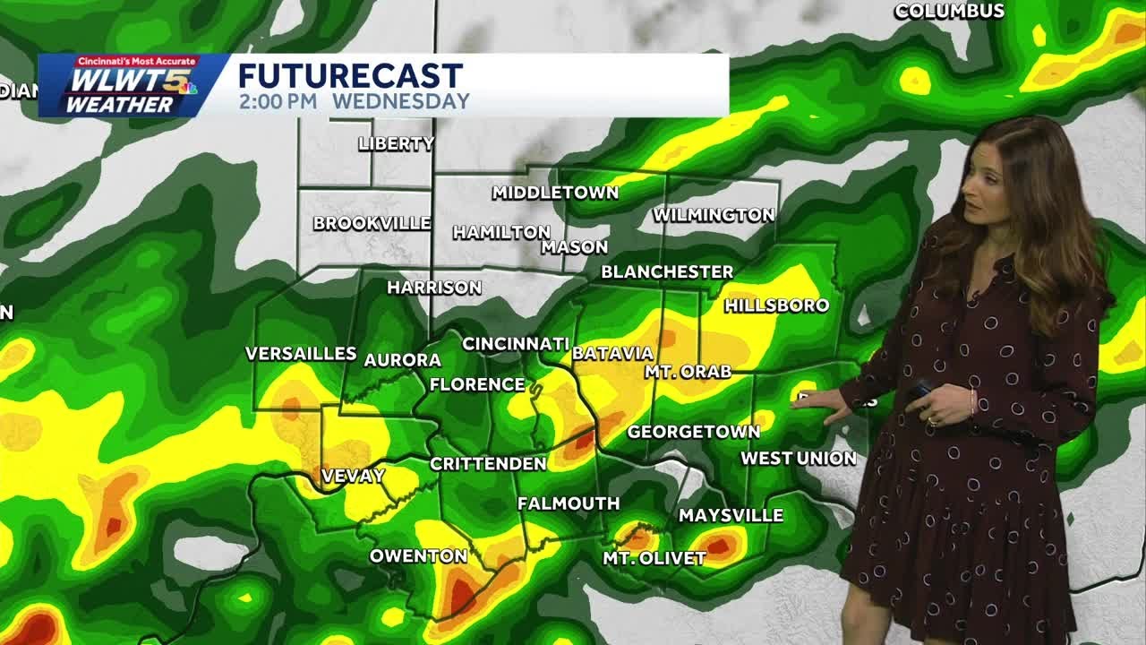 Storms take aim at Cincinnati Wednesday; AM & PM severe potential