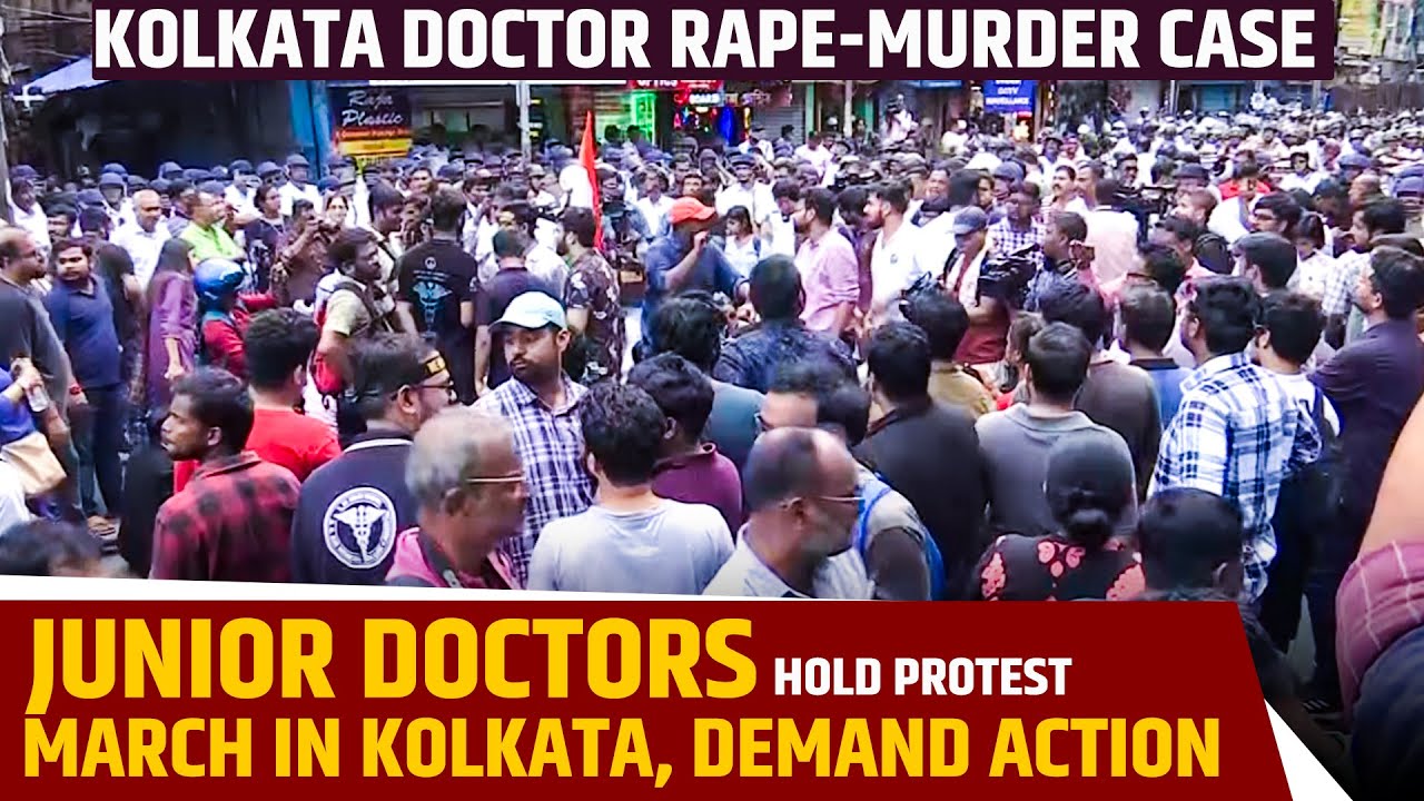 KOLKATA | RG KAR | Doctor Rape-Murder Case | West Bengal Junior Doctors’ Front Hold Protest March