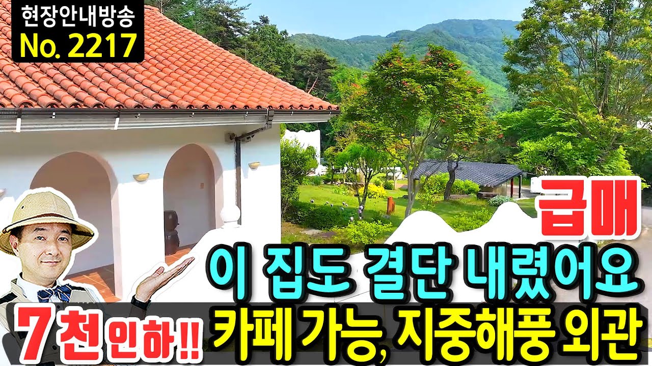 (급매) 이 집도 결단을 내렸어요 지중해풍 외관의 전원주택 매매 급매물 카페도 가능 부부의 정성으로 가득한 정원과 작품 같은 실내 시내 20분 출퇴근 청주부동산 - 발품부동산TV