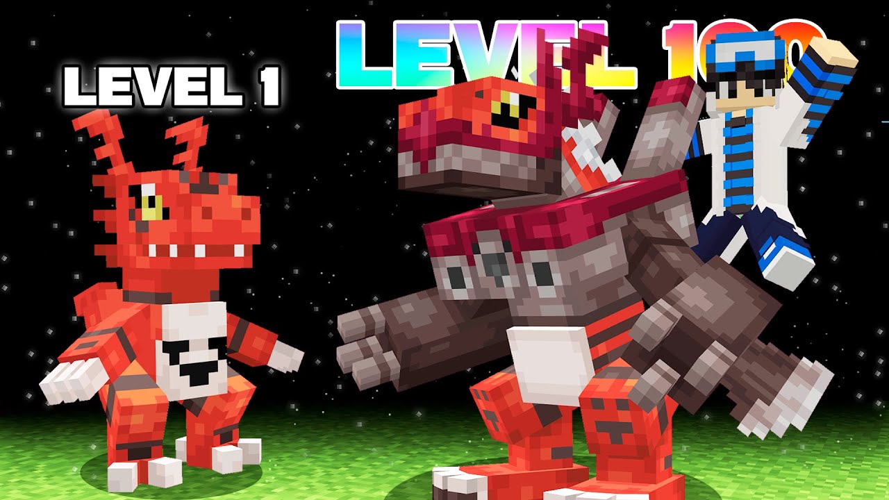 EVOLUI UM DIGIMON ATÉ DESTRUIR O MINECRAFT