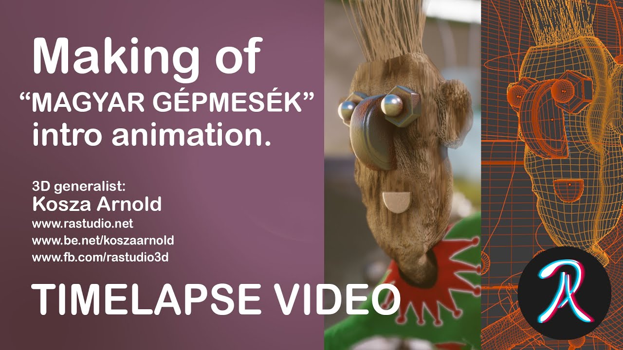 Making of MAGYAR GÉPMESÉK intro -  Modelling, texturing, rigging, animating (Blender, eevee)