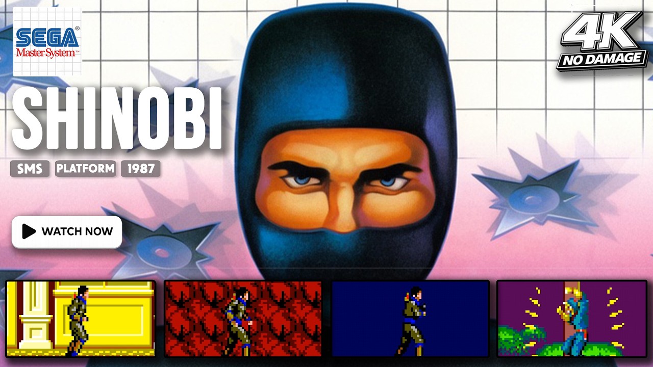 [SEGA Master System Longplay] Shinobi | Full Game Walkthrough | 4K