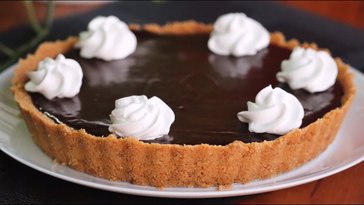 Chocolate Banana Tart | No-Bake | Easy Dessert Recipe | No Oven | Scrummy Recipes E 26