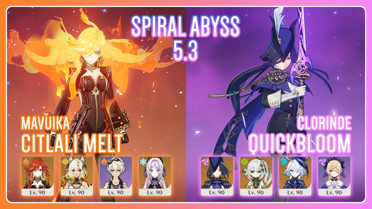 C0 Mavuika Citlali Melt & C0 Clorinde Quickbloom | NEW Spiral Abyss 5.3 | Genshin Impact