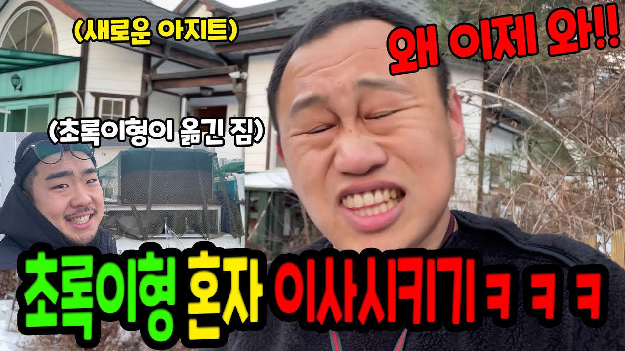 초록이형 혼자 이사시키기ㅋㅋㅋ