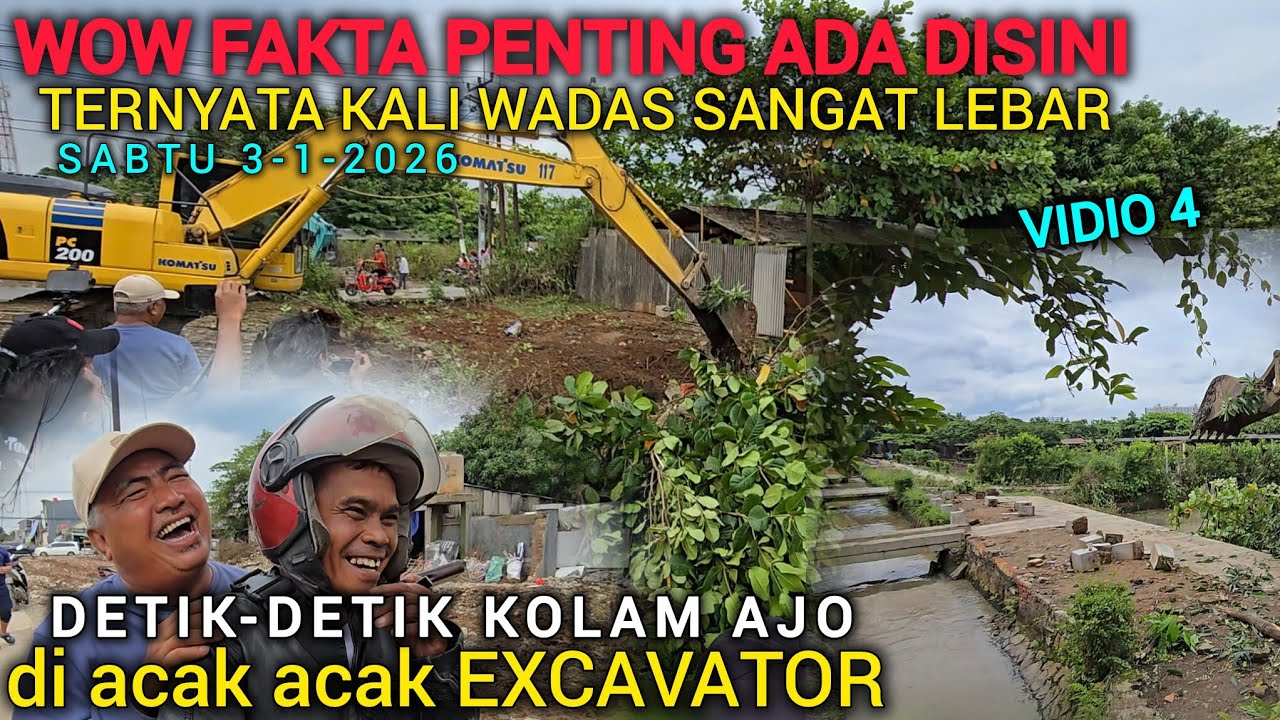 MANG JAMAR TELAH TIBA❗️KOLAM PANCING AJO MULAI DI ACAK ACAK EXCAVATOR ASLI TERNYATA KALI WADAS LUAS
