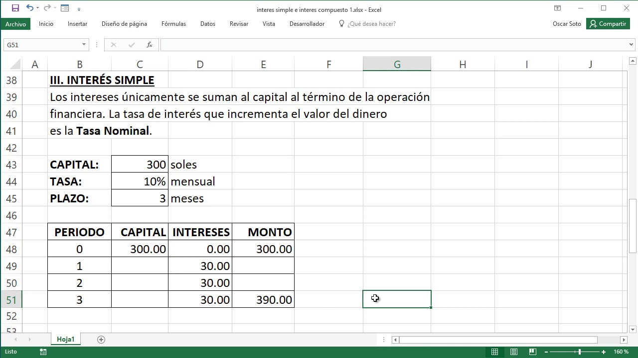 Calcular Interés Simple y Compuesto en Excel (Parte 1)