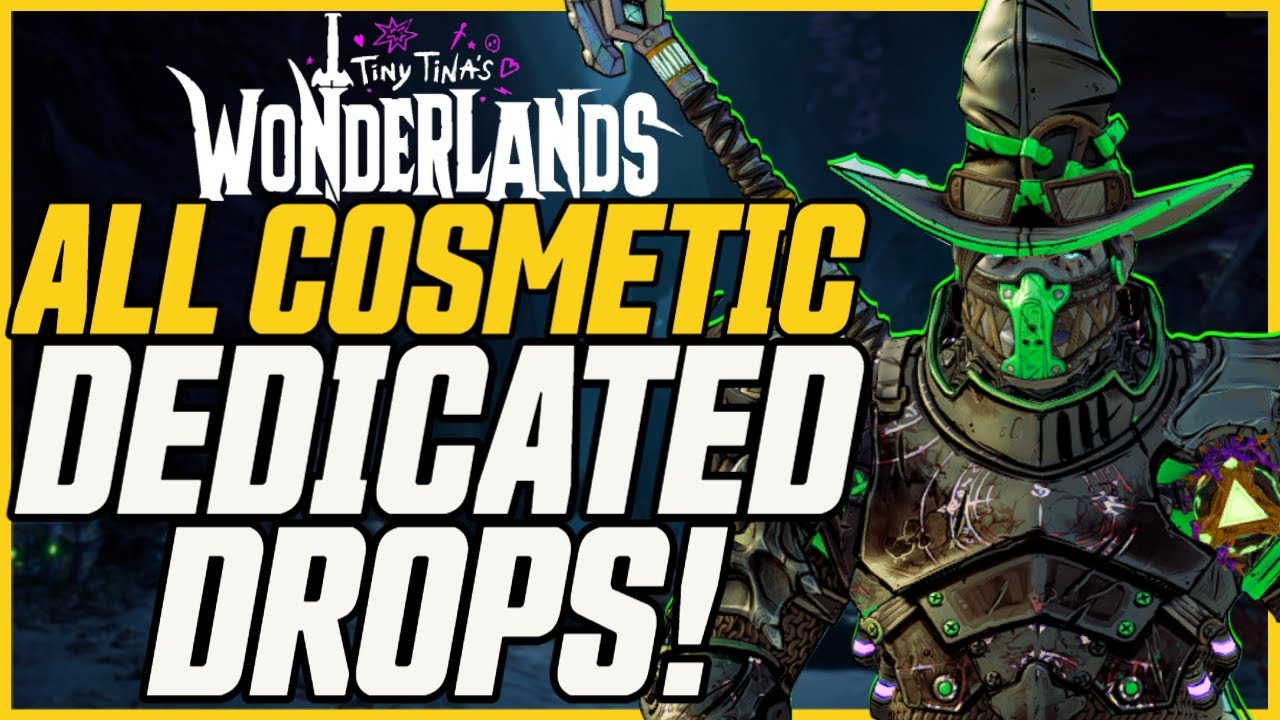 Where To Get ALL Head Cosmetics! Dedicated Drops Guide // Tiny Tina's Wonderlands