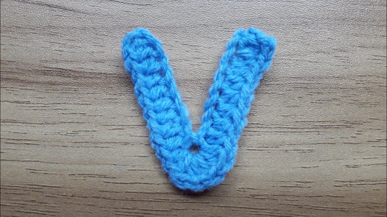 v | Crochet Letter v | How to Crochet Small Letter v | Crochet Alphabet Tutorial