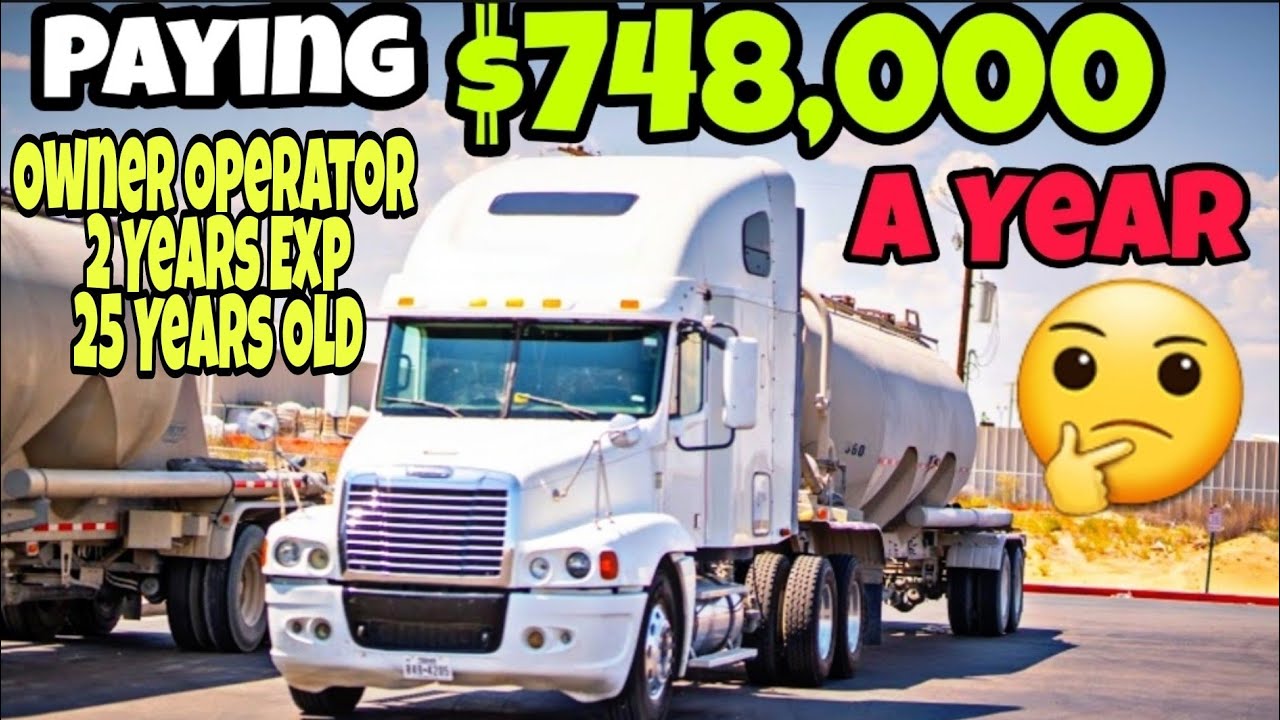Trucking Company Offering $14,000 A Week, $60,000 A Month, $748,000 A Yr For Owner Operators