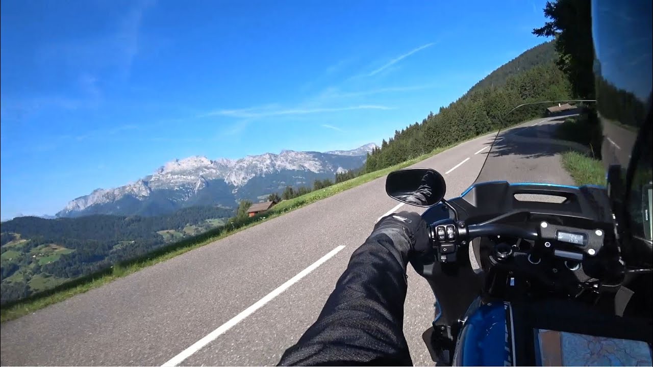 Balade Thônes - Col de la Croix Fry - La Clusaz - St Pierre en Faucigny avec ma Harley Low Rider ST