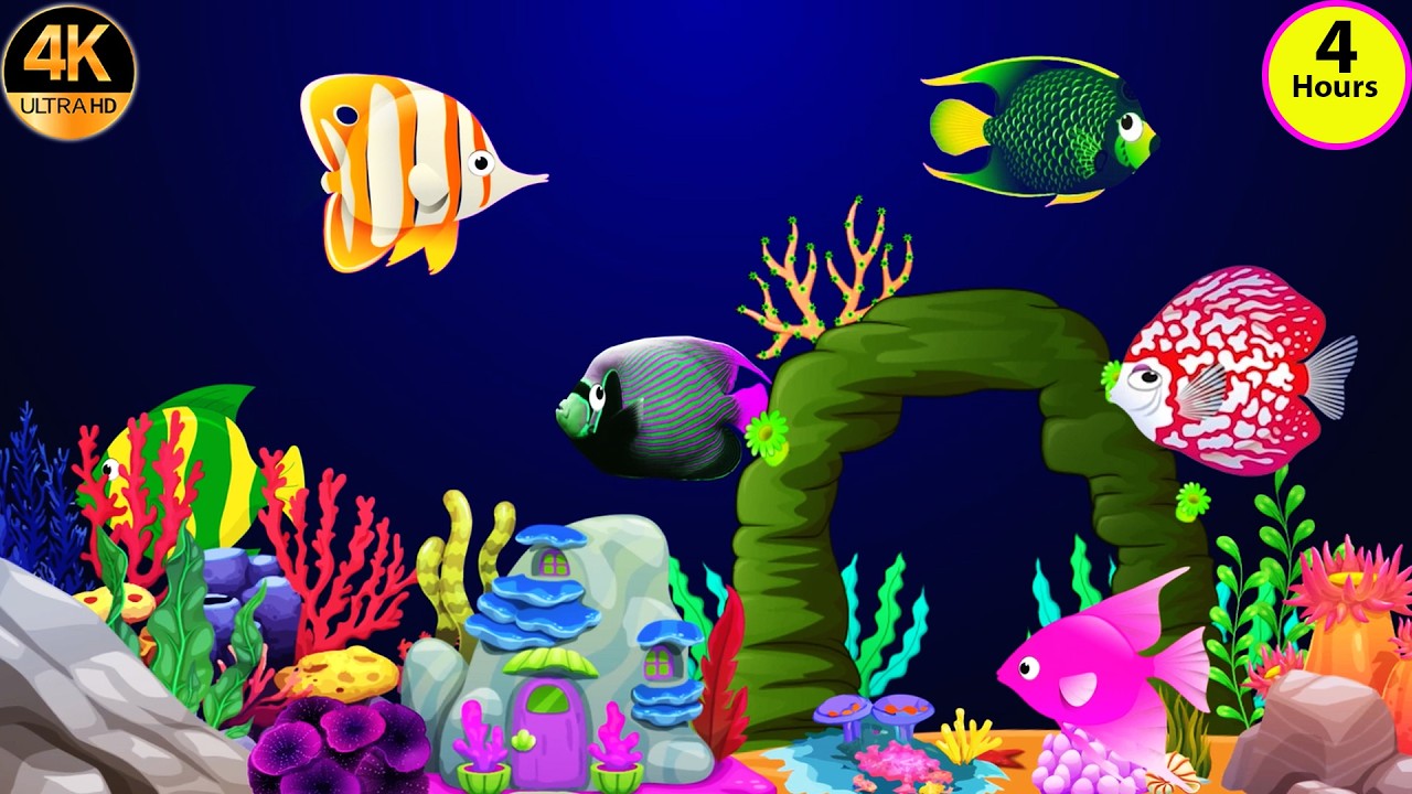 4 Hours Bedtime Lullabies and Calming Undersea Animation Baby Lullaby Sleep And Relaxing music # 556