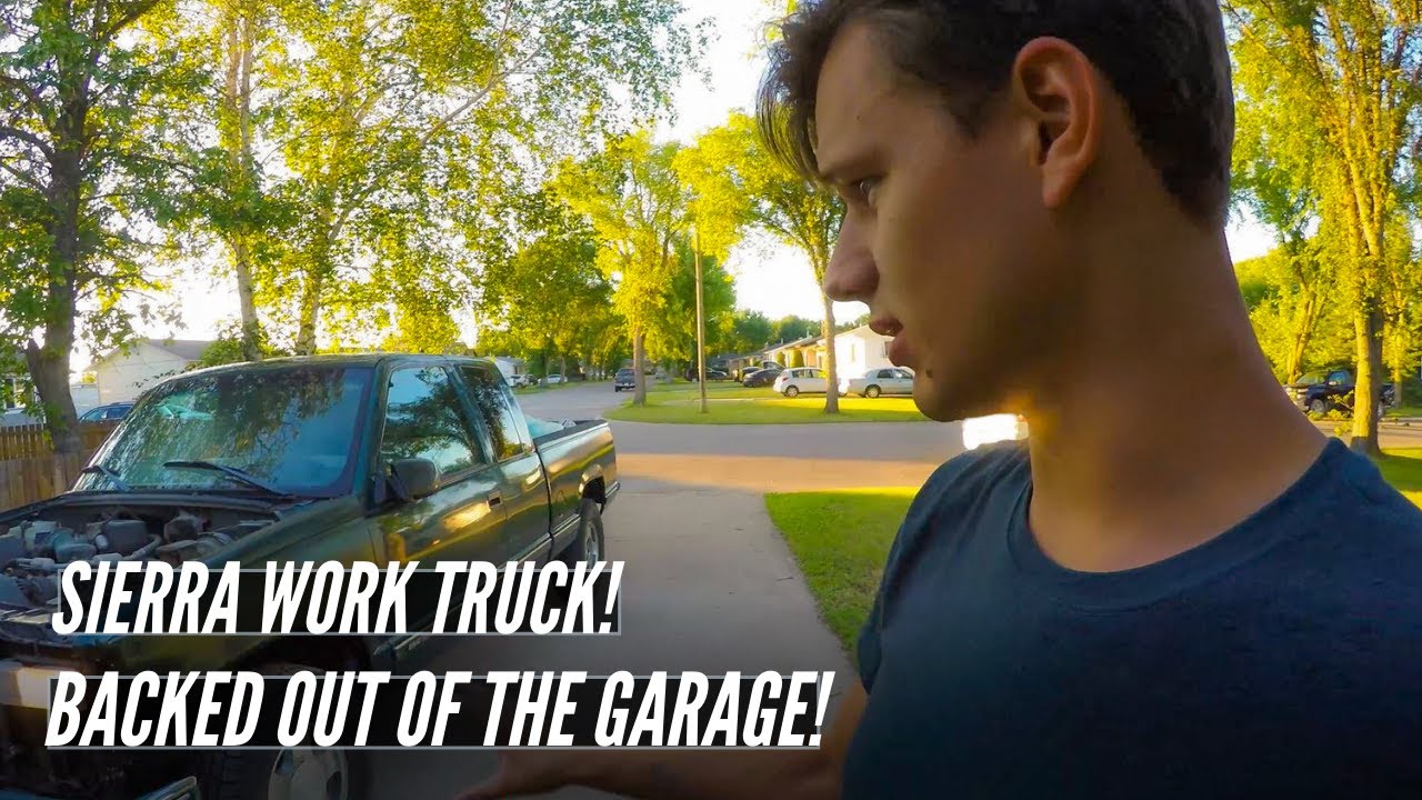 Sierra Work Truck | Gets backed out of the garage! [Buff & Polish]