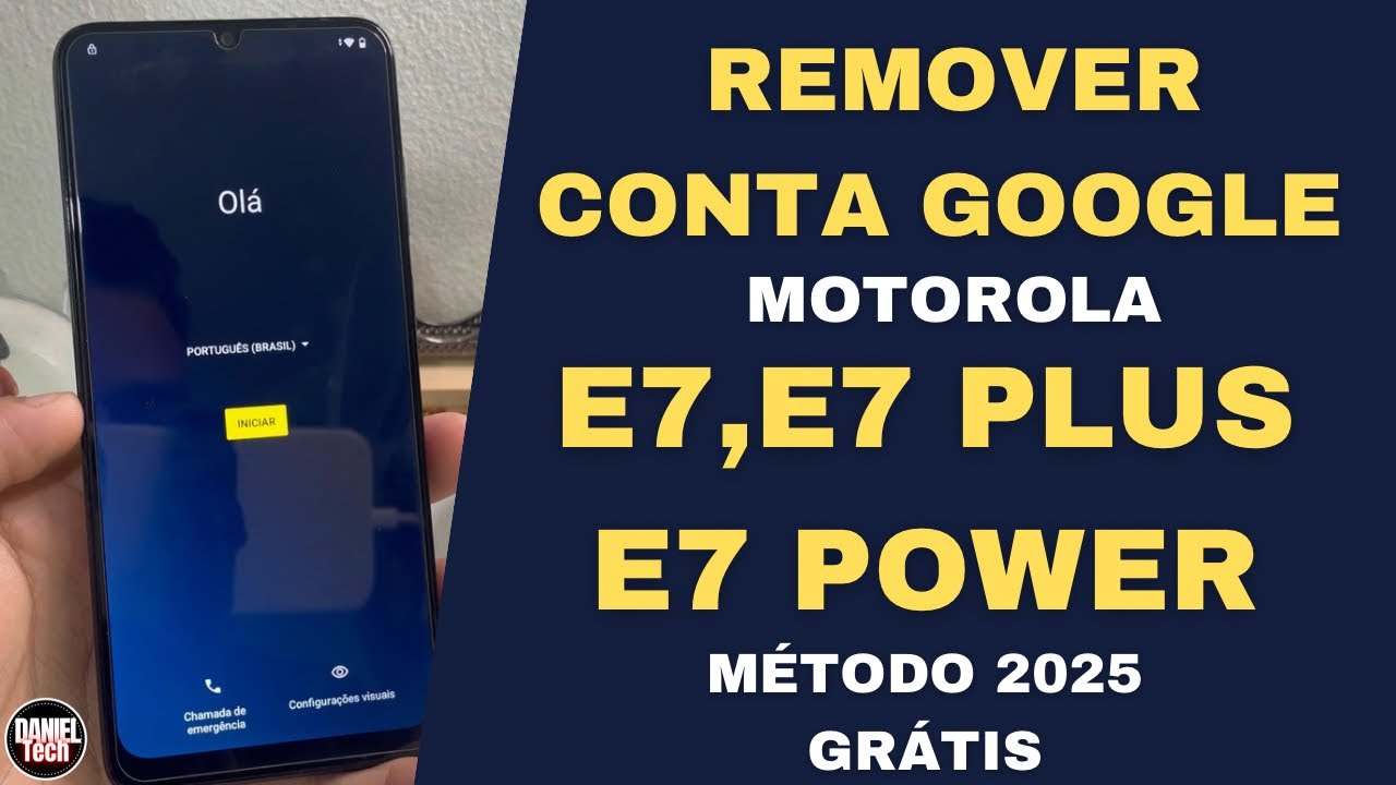 Remover conta Google Motorola e7, e7 plus, e7 power, método grátis em 2025