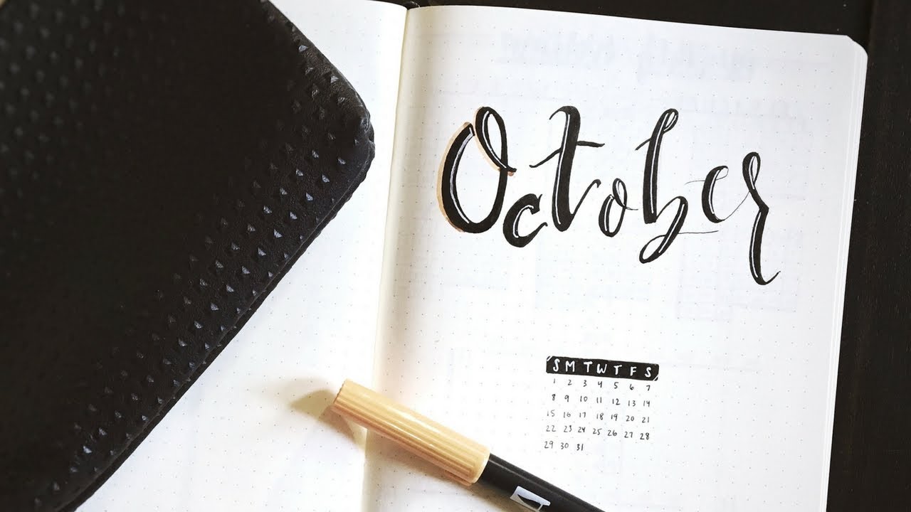 Plan With Me October 2017 |  MY BEST YET | Minimalistic, Casual | Bullet Journal Setup