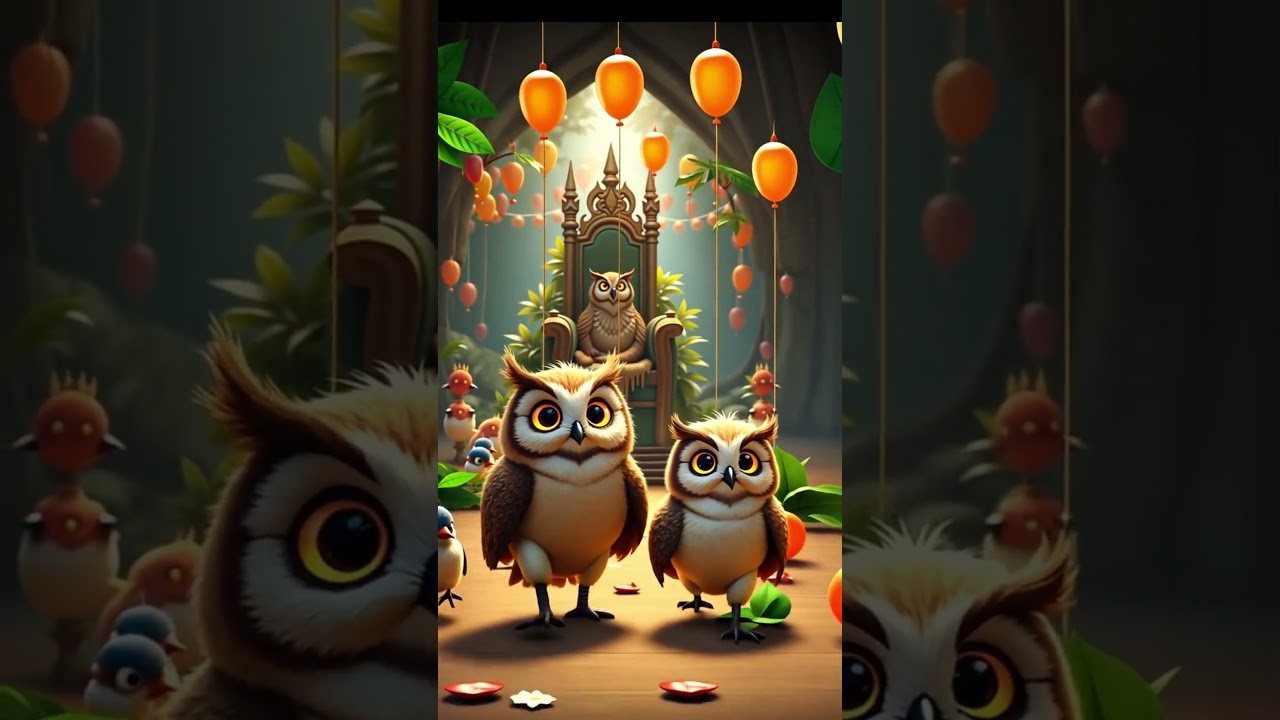 🦉🖤 Owl & Crow: A Jungle Tale of Wisdom and Friendship | Animated Moral Story for Kids #kidsstory