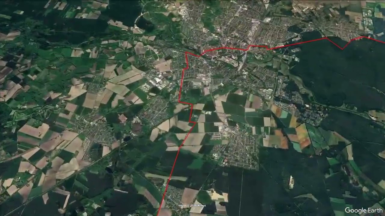Fernwanderweg E1 Überflug mit Kommentar