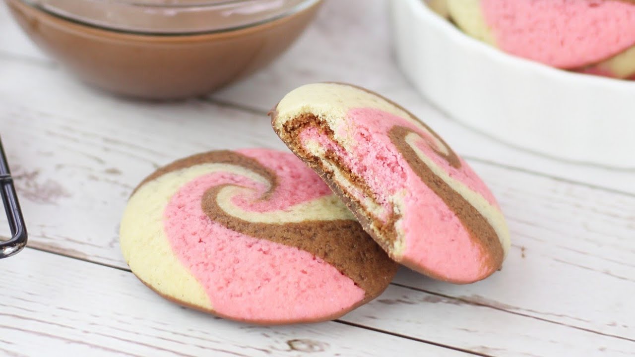 Galletas espiral de 3 sabores | Galletas napolitanas