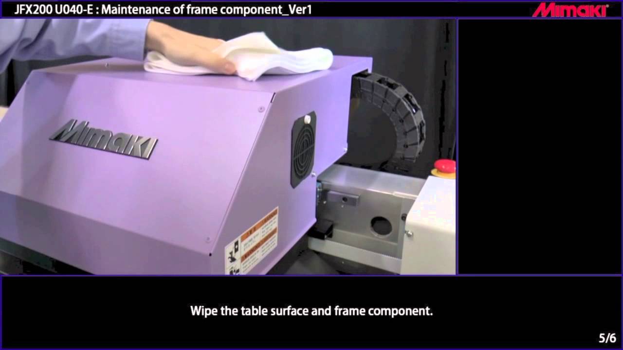 [Mimaki][JFX200]Maintenance of frame component