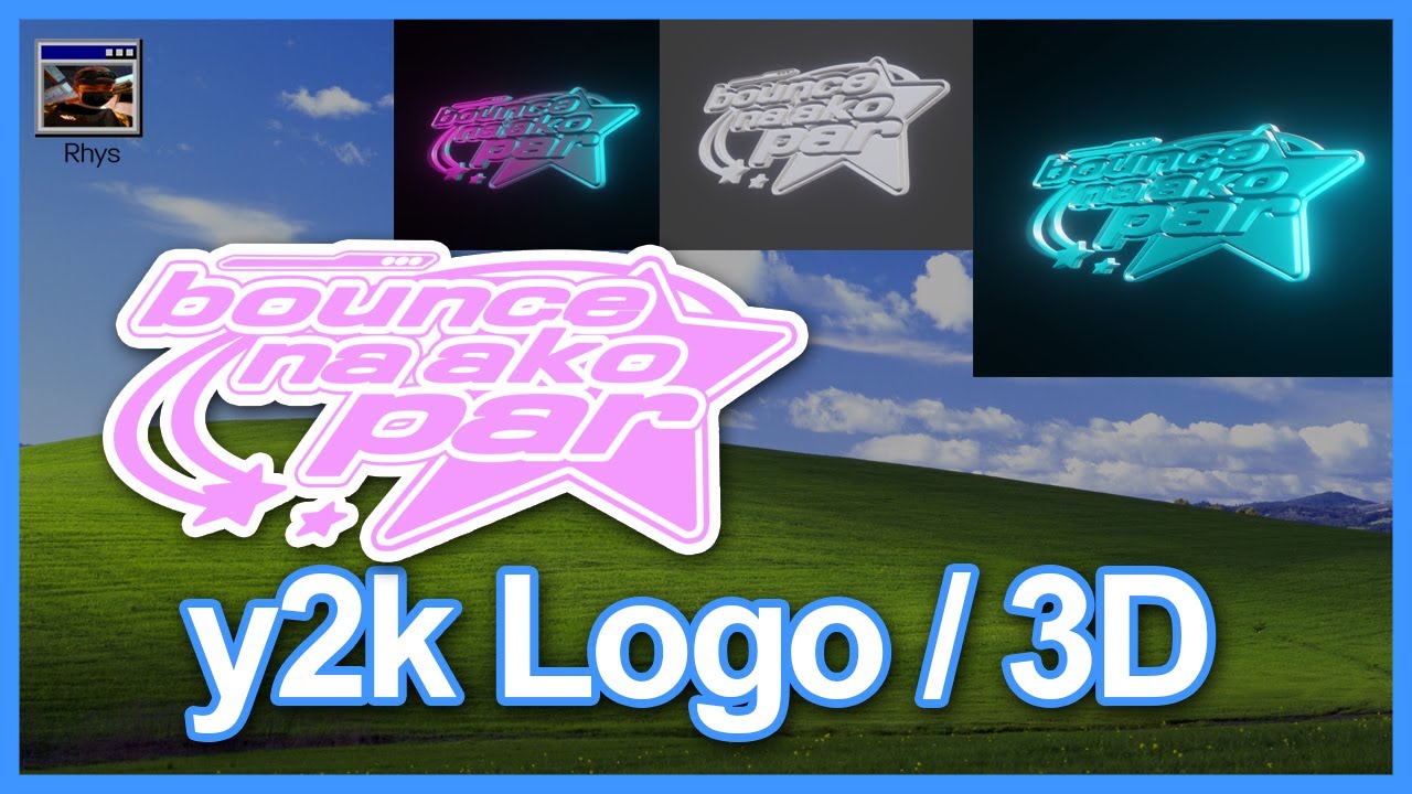 Y2K Logo + 3D - BLENDER/PHOTOSHOP (TAGALOG TUTORIAL)