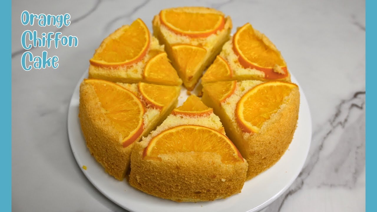 [ASMR] 🍊 Orange Chiffon Cake [Soothing Baking]
