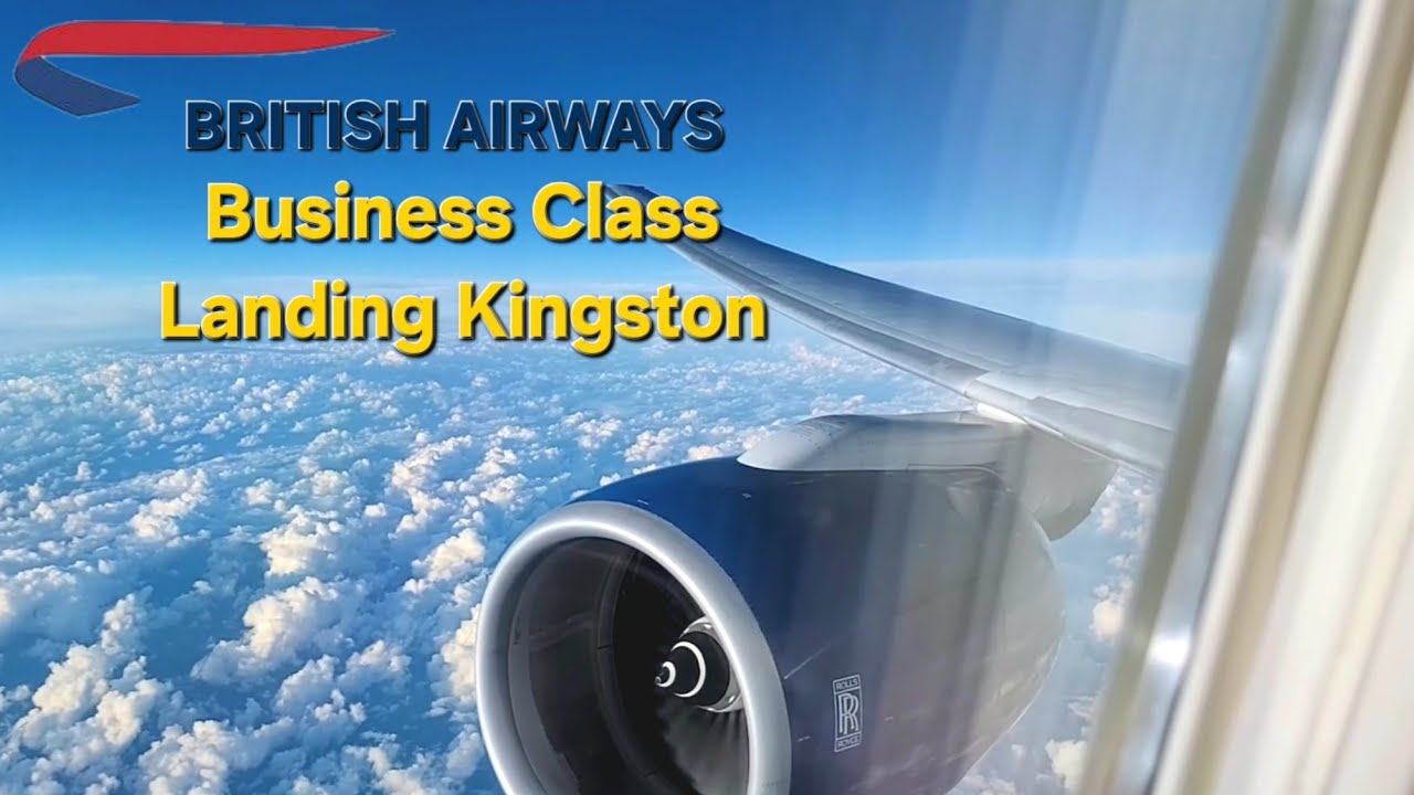 British Airways BA2263 | Night Landing in Kingston Jamaica | Boeing 777-200ER Business Class
