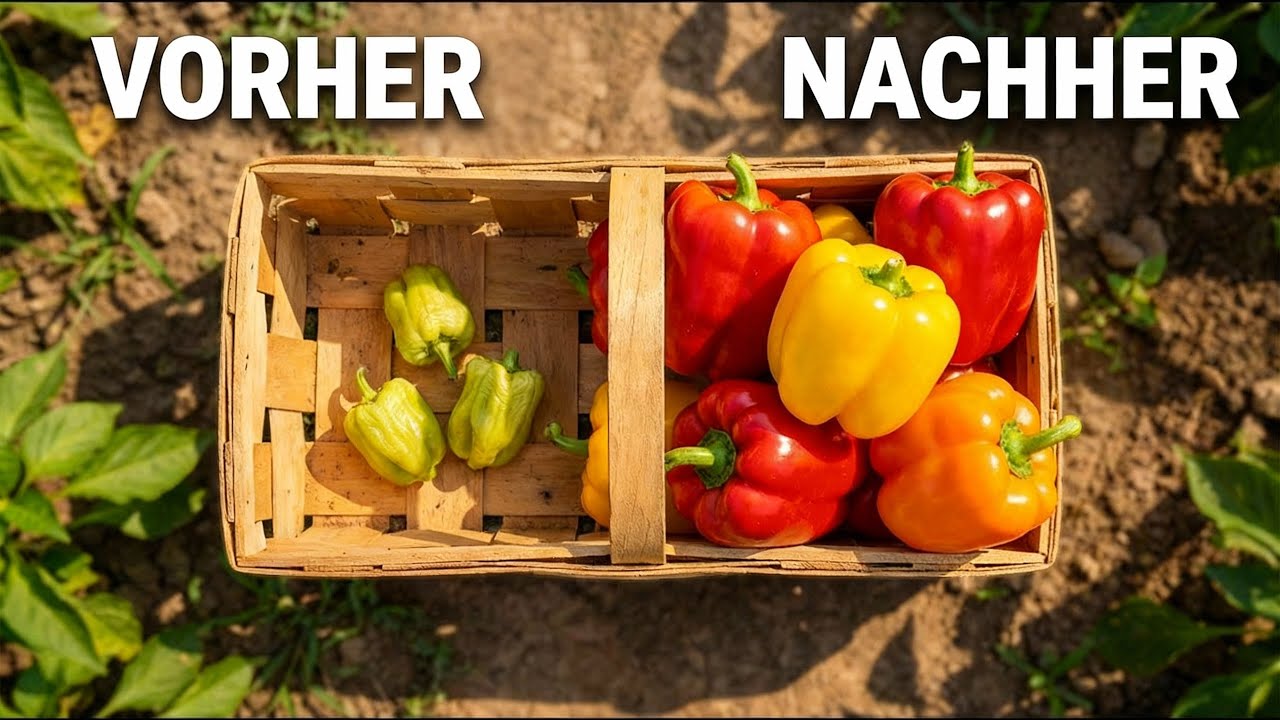 Paprika niemals ohne das pflanzen! So bekommst du große Früchte & RIESEN-Paprika