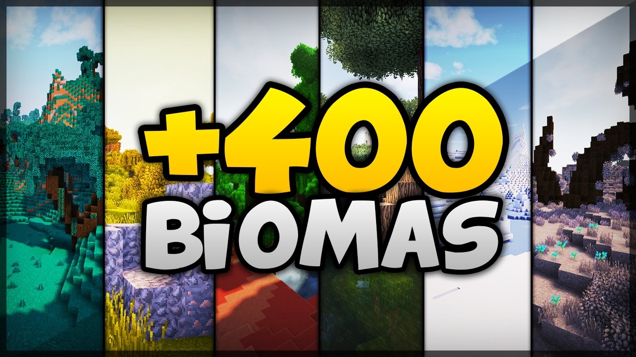✔ +400 BIOMAS NOVOS E REALISTAS NO MINECRAFT - BIOME BUNDLE (MOD)