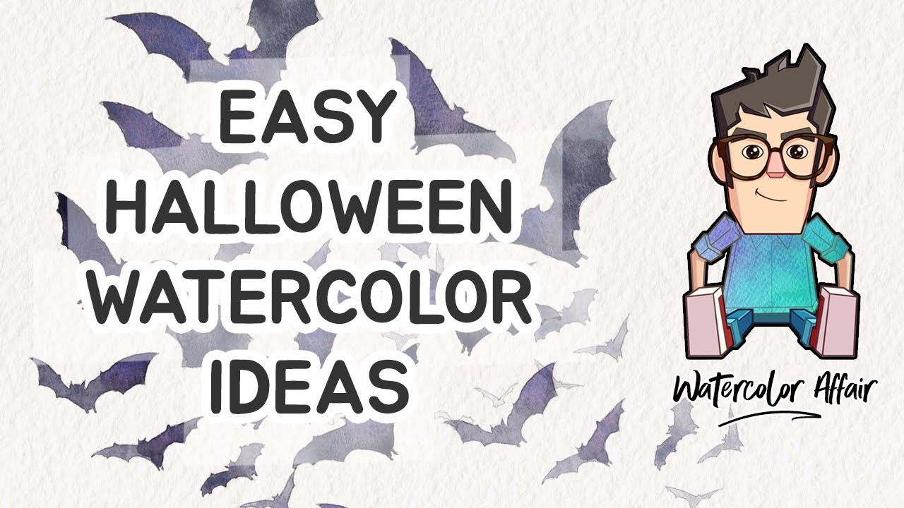 Easy Halloween Watercolor Painting Ideas !