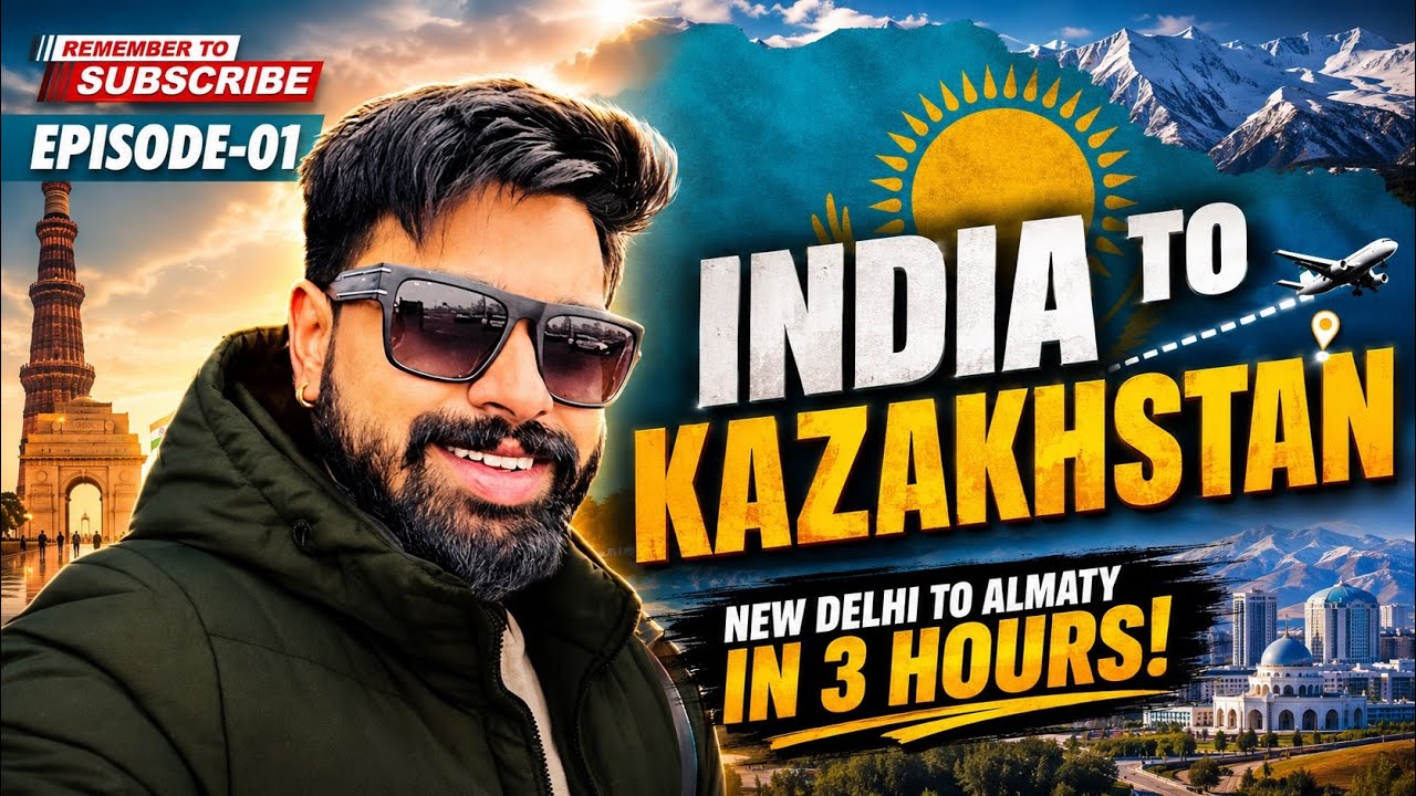 EP-01 | New Delhi to Almaty in 4 Hours | My First Kazakhstan Journey 🌍 | Roaming Lens of Aditya