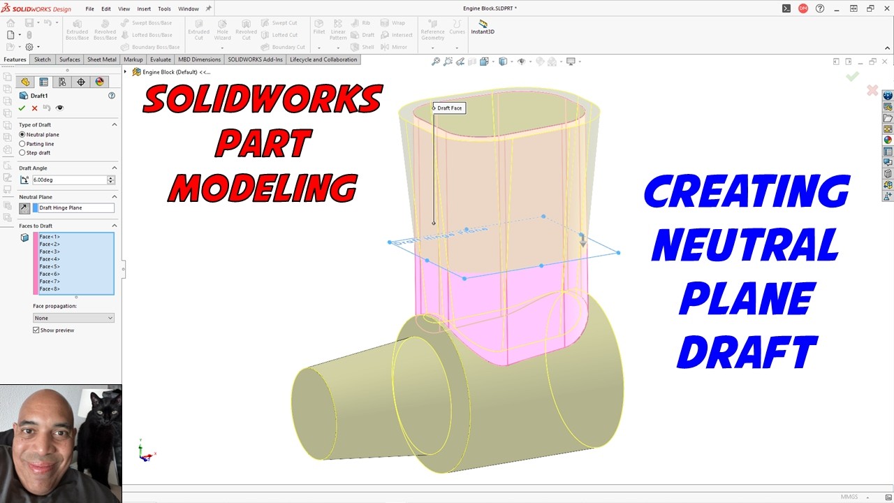 How to Create Neutral Plane Draft - SolidWorks