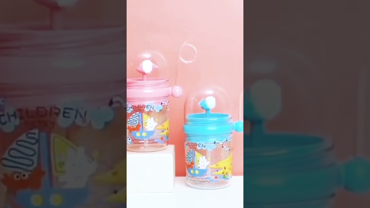 Unbreakable fish 🐠 Fountain Sipper Bottle with Straw for Kids  #ytshorts #food #yummy #gadget