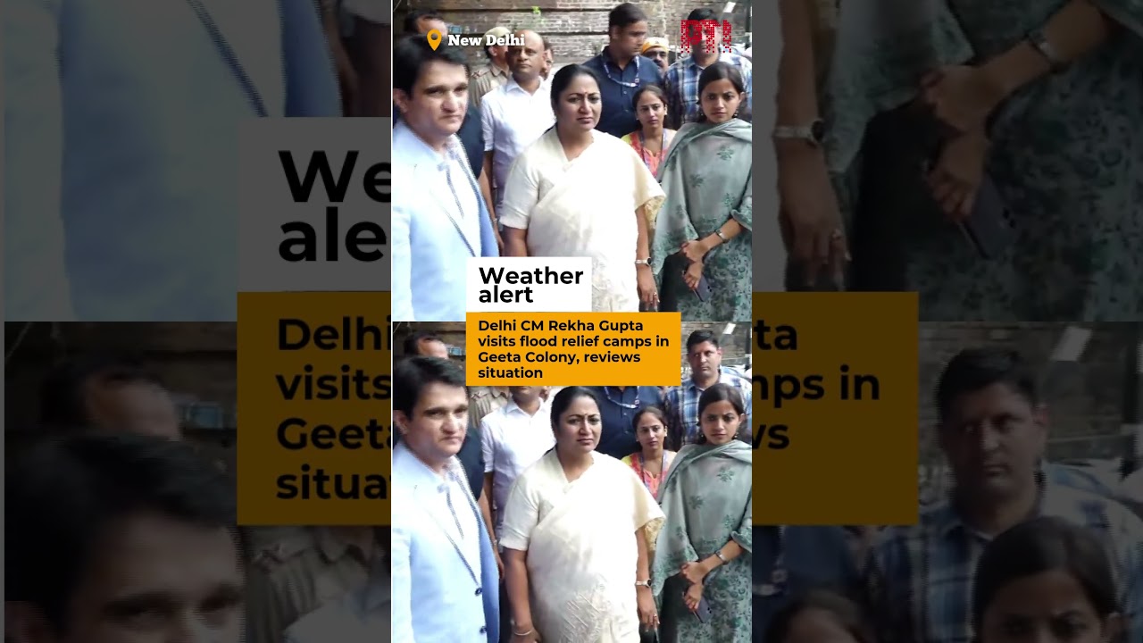 Delhi CM Rekha Gupta visits flood relief camps in Geeta Colony, reviews situation