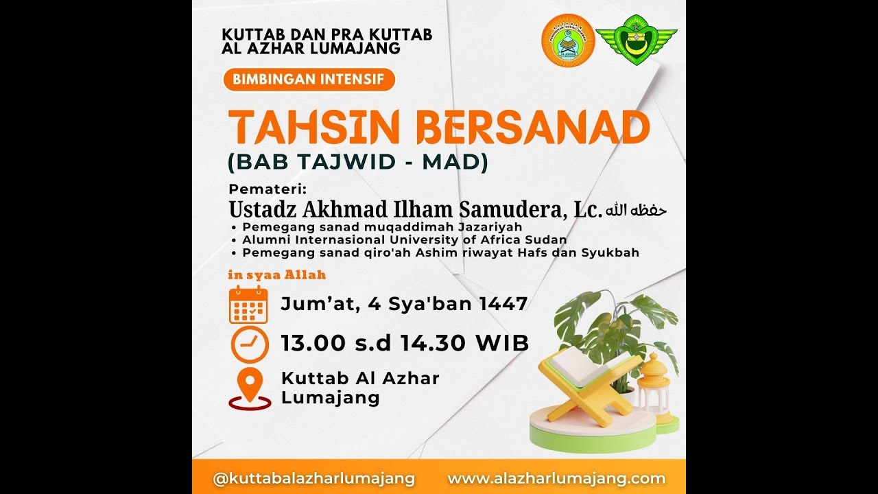 Tahsin Bersanad Bab TAJWID Pert. 1