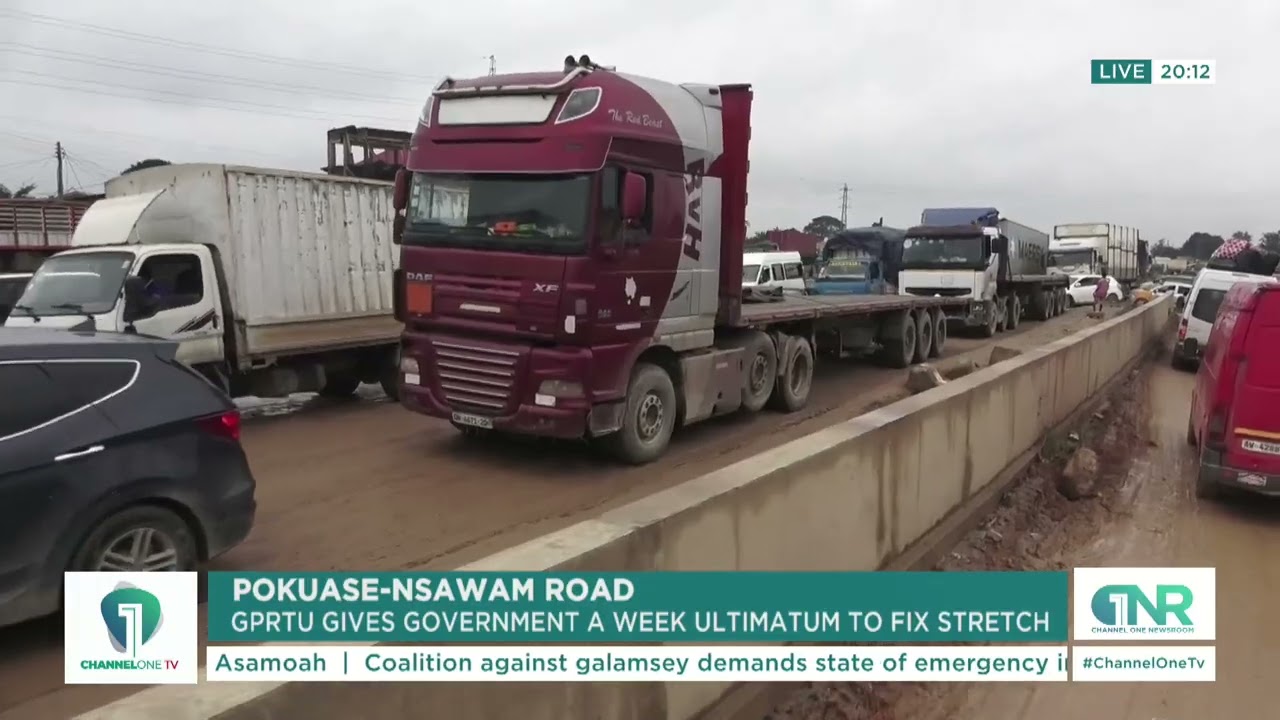 Pokuase&ndash;Nsawam Road Crisis: GPRTU Gives Government One-Week Ultimatum to Fix Deplorable Stretch