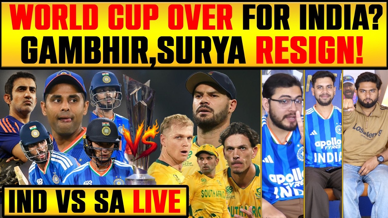 🔴IND VS SA LIVE: REAL WORLD CUP STARTS NOW FOR IND,KYA SA KAREGI CHALLENGE? #t20worldcup2026