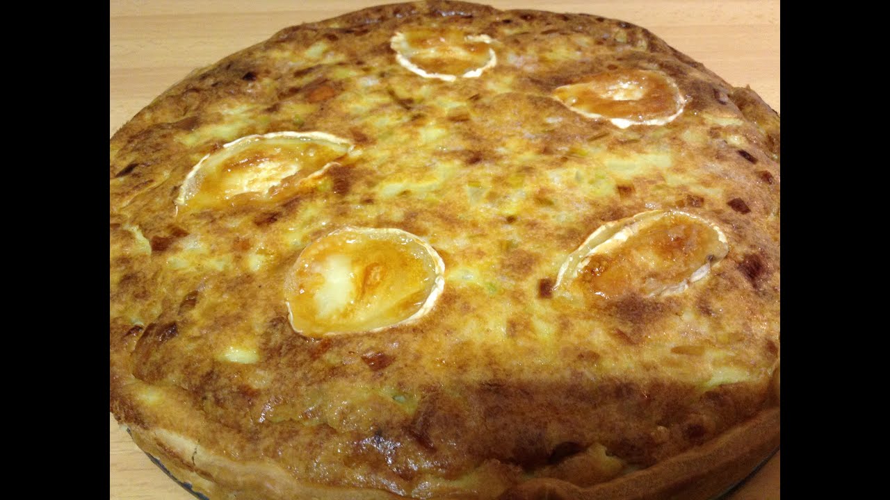 Receta de cocina fácil y original de Quiche de quesos y puerro