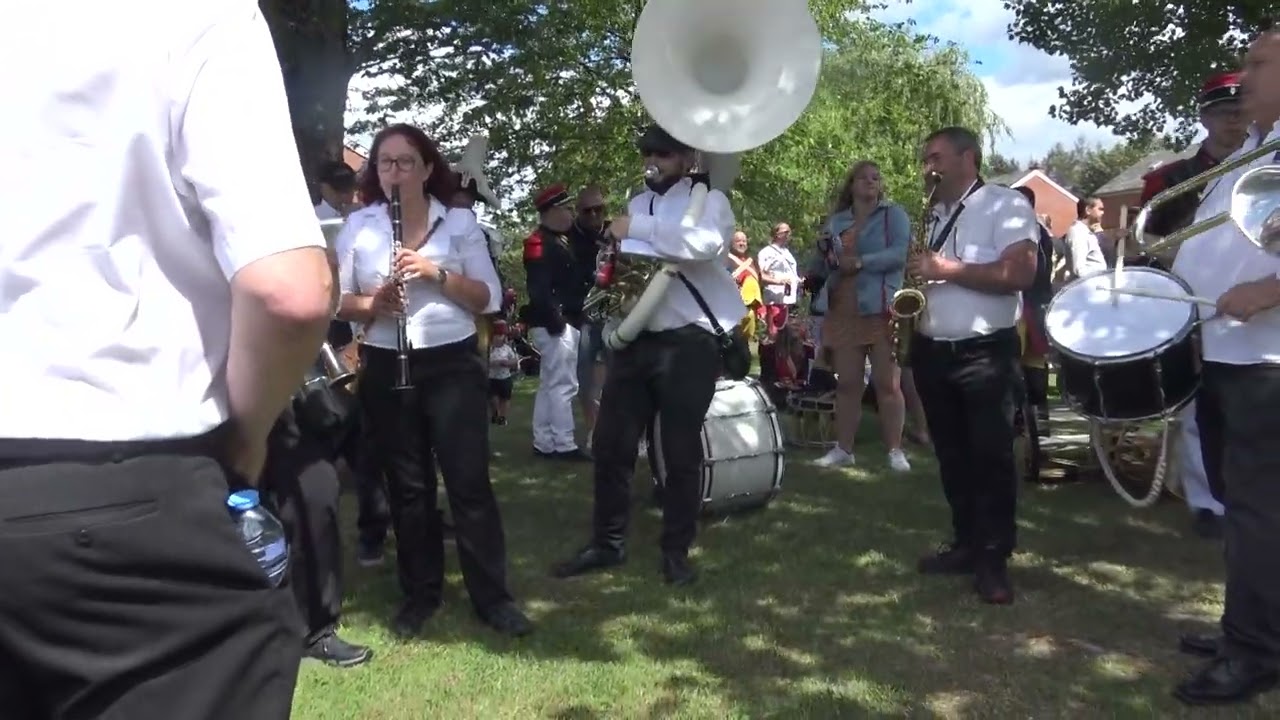 Marche Saint Louis de Gonzague Monceau 2022 6 Arguedenne en fanfare