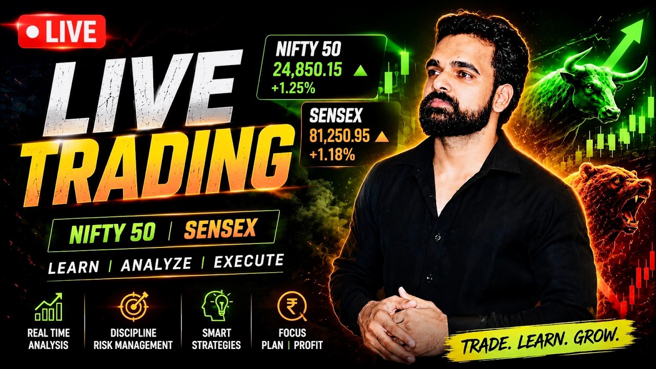 🔴LIVE TRADING | Nifty 50 & Sensex Live Market Analysis | 3 August | Live Trading Today |
