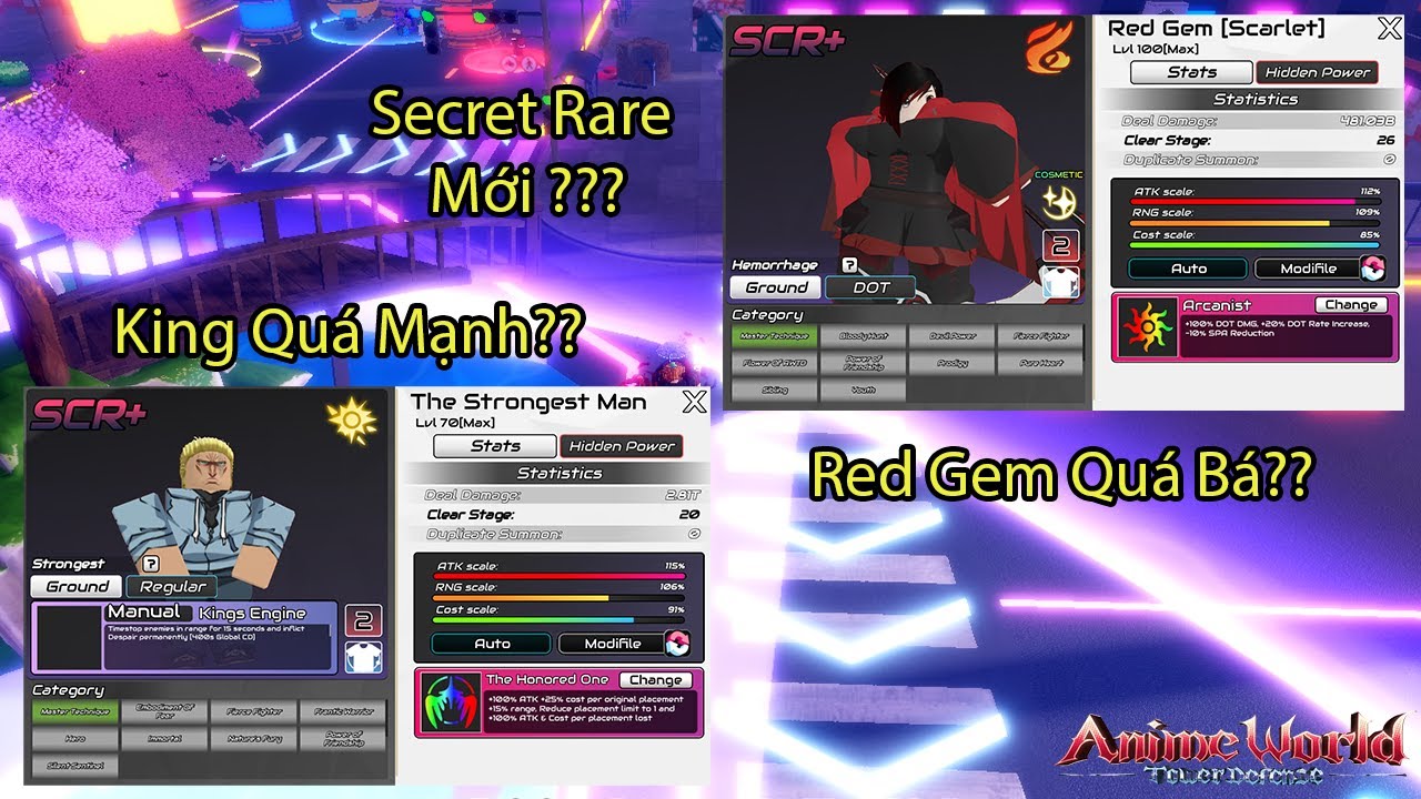 AWTD | Thành Công Evolve Nhân Vật King Và Red Gem Với Phẩm Chất SecretRare Cực Hiếm Liệu Có Mạnh??