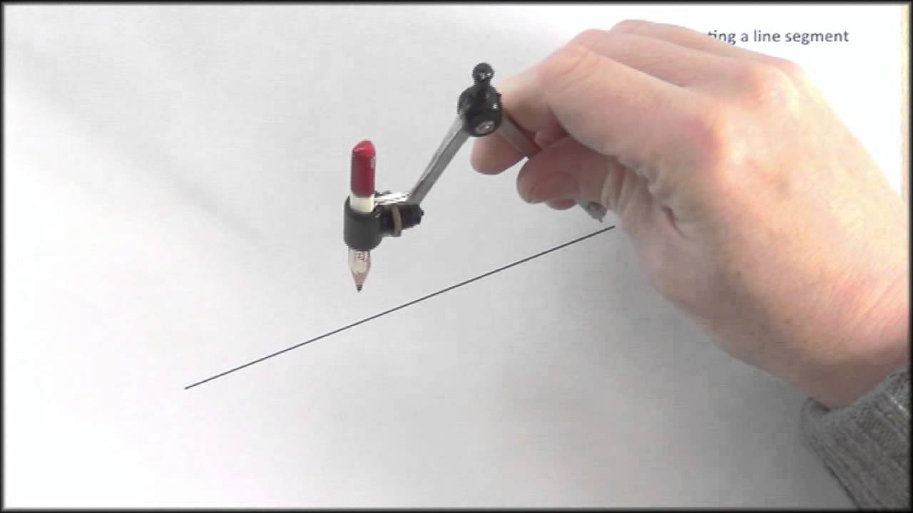 Straightedge and compass: bisecting a line segment