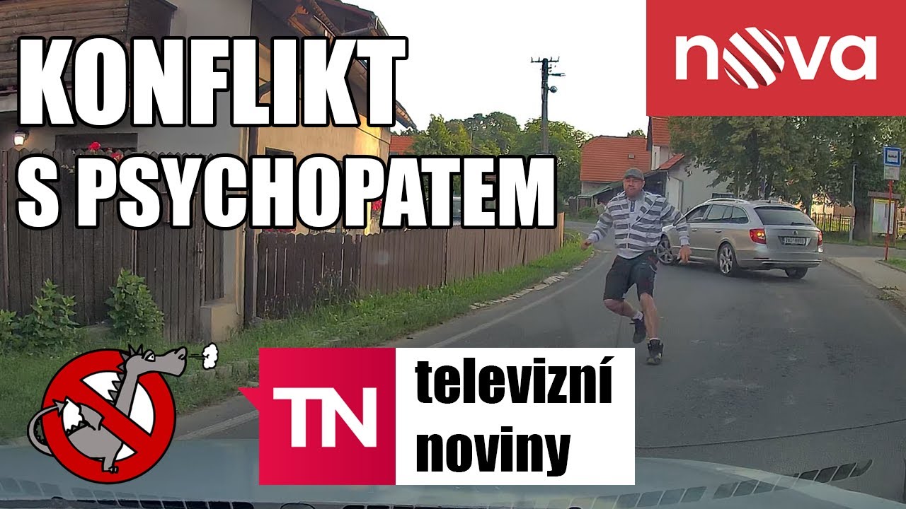 Konflikt s agresivn&iacute;m psychopatem - hlavou proti autu - Report&aacute;ž TV Nova - Brněnsk&aacute; odchytov&aacute;
