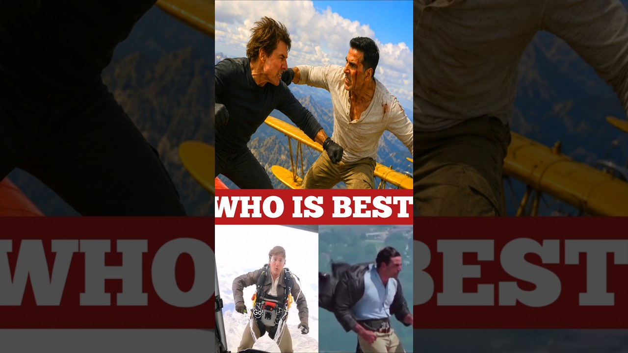 Who is baap of stunts Akshaykumar or tom cruise #akshaykumar #tomcruise #stunts #whoisbest #shorts