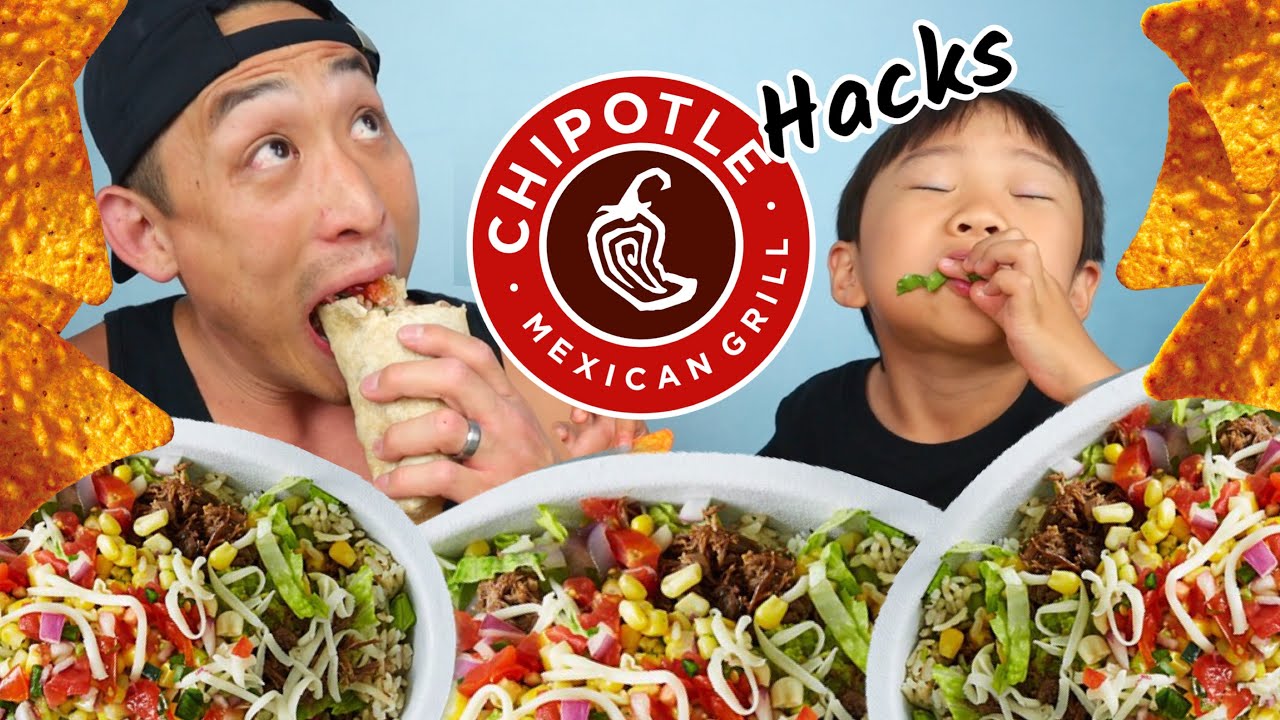 Mukbang- CHIPOTLE + NEW CHIPOTLE HACK!!